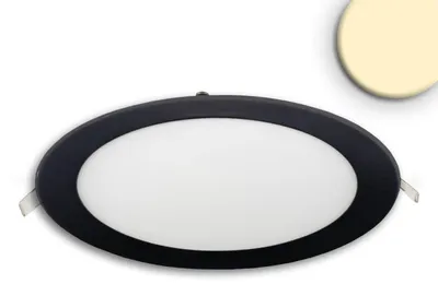 Produktbild von ISOLED LED Downlight, 18W, rund, ultraflach, blendungsreduziert, schwarz, warmweiß, dimmbar CRI90