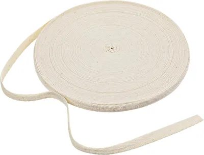 Obrázok produktu pre Bavlňová pružná gumička – 50 metrov – 10 mm široká – Bavlnená páska – Lemovacia páska – Textilná páska – Pružná páska – Jednoduchá páska – Páska na šitie – Pre ručné práce