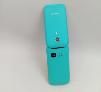 Produktbild von Panasonic KX-TU400EXC Seniorenhandy zum Aufklappen ohne Vertrag (SOS-Notruftaste, Taschenlampenfunktion, große getrennte Tasten, große Schrift, kabelloses Gerät), mint
