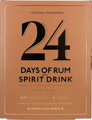 Produktbild von 24 DAYS OF RUM AND SPIRIT DRINK The Original Tasting Box 41% Vol. 24x0,02l in Geschenkbox mit 2 Nosing Gläsern