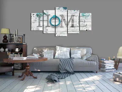 Produktbild von Akustikbild Home Blumen 200x100 cm 5-teilige Bilder Akustikschaum Hochleistungsschallabsorber Schallschutz Leinwand 5 tlg Wandbild Raumakustik Schalldämmung m-C-0220-b-o