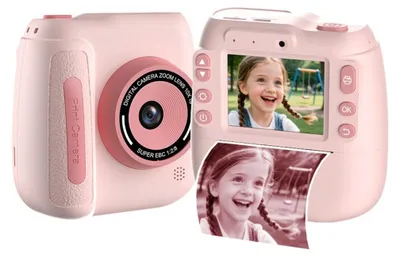 Obrázek produktu pro INF Instant tiskací fotoaparát 48MP, 2.4-inch IPS, 1080p, USB-C, 32GB Růžový