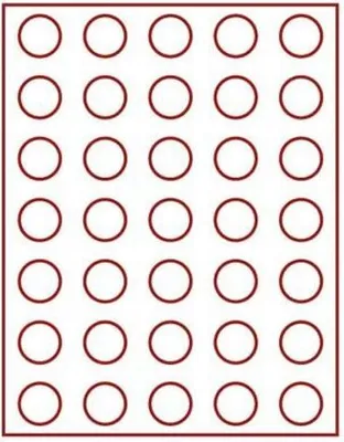 Produktbild von Lindner 2704E Velourseinlage dunkelrot 2704E (Ø 31 mm)