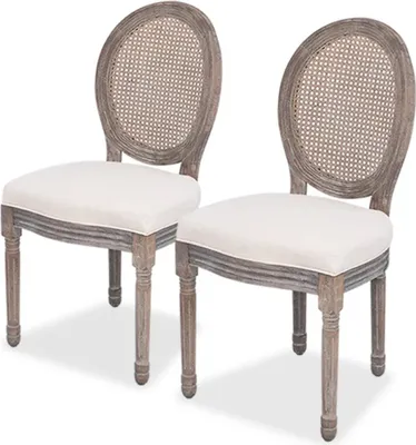 Produktbild von Esszimmerstühle 2 Stk. Creme Stoff