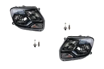 Produktbild von Scheinwerfer passend für Dacia Duster 14- 15 mit H1 H7 Satz Links Rechts 260606709R 260105828R Johns