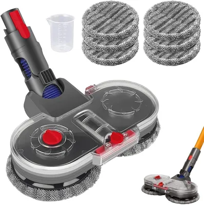 Productafbeelding van PromoHome® Elektrische dweilopzetstuk voor Dyson V11, V10, V8, V7, V15 stofzuigers - met afneembaar waterreservoir en 6 wasbare dweilpads