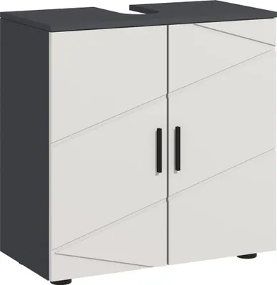 A product shot of a bathroom vanity cabinet.