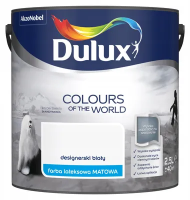 Produktbild von Latex-Wandfarbe Innen Matt Designer-Weiß 2,5L hochdeckend, scheuerbeständig