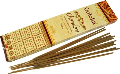Produktbild von Goloka Räucherstäbchen - Chandan, Gelb, 22,5*5*1,5 cm, Indische Räucherstäbchen