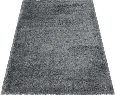 Produktbild von Teppich Läufer Wohnzimmer Hellgrau 60x110 Unicolor - Einfarbig aus Polyester