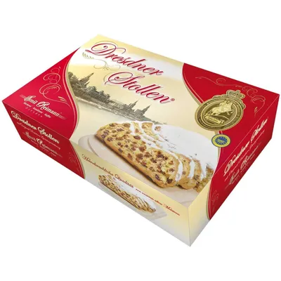 Zdjęcie produktu dla Emil Reimann Dresden Stollen o smaku migdałów i rodzynek sułtańskich 750g