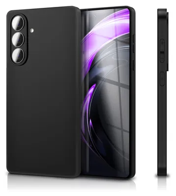 Produktbild von NALIA Matte Silikonhülle für Samsung Galaxy A57 – Slim, Schwarz & Rutschfest – Soft Case, Kameraschutz & Stoßfest – Marke aus Berlin