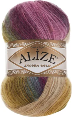 Produktbild von Alize Angora Gold Batik 100g Farbverlaufsgarn 20% Wolle Winterwolle Häkelgarn