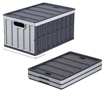 Obrázek produktu pro Úložné boxy, objem 65 l, skládací a stohovatelný design, 3 ks
