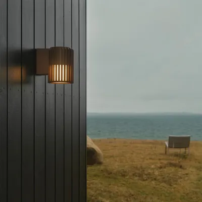 Productafbeelding van Design buitenlamp Aludra enkel - bruin metallic