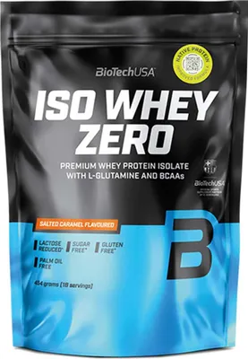 Produktbild von BioTech USA Iso-Molke 454 g laktosereduziert gesalzener Karamellgeschmack