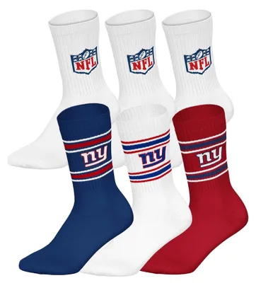 Produktbild von NFL Uni Socken, 6er Pack - NFL Teams, 6Pack Crew Socks, Football, Logo, Baumwollmischung New York Giants 2/Weiß 39-42