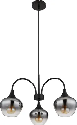 Produktbild von Globo Lighting Hängeleuchte Metall schwarz matt, 3x E27