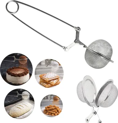 Produktbild von Teiger Hand-Mehlsieb für Mehl, Kakao und Puderzucker Feinsieb Backsieb