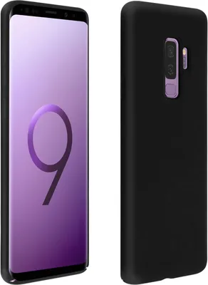 Image de Coque en silicone semi-rigide pour smartphone Samsung Galaxy S9 Plus, finition douce au toucher, de la marque Avizar, couleur noire