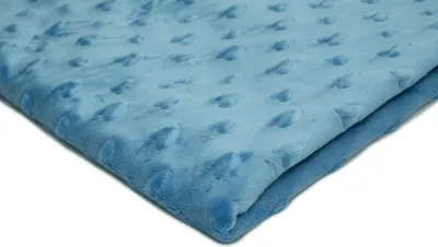 Obrázek produktu pro Minkee Fleece Knit s reliéfem srdce Modrá 50 x 155 cm