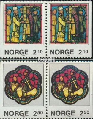 Produktbild von Briefmarken Norwegen 1986 Mi 958Dl/Dr-959Dl/Dr Paare (kompl.Ausg.) postfrisch Weihnachten