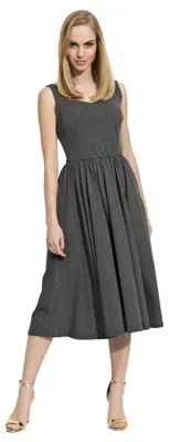 Produktbild von Damen Mittellanges Kleid Dress Glockenkleid; Grafit/S