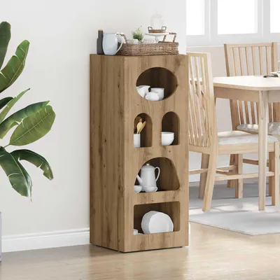 Obrázek produktu pro vidaXL Komoda ELST, barva Artisan Oak, rozměry 40 x 35 x 100,5 cm, materiál: dřevovláknitá deska