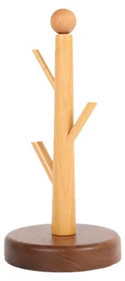 Immagine prodotto di INF Porta tazze in legno noce e faggio 22cm x10cm organizer da cucina