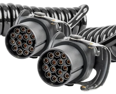 Productafbeelding van Przewód spiralny naczepy TIR 2x 15 PIN 5m 24V AMIO-04382