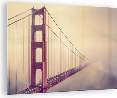 Produktbild von Bilder auf glas - Brücke Autobahn Infrastruktur - 70x50cm - Glasbilder - Wandbilder - Kunstdruck - zum Aufhängen bereit - Wanddekoration aus Glas - Glas Bilder - Wandbild auf Glas - GAA70x50-3071