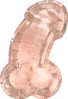 Obrázok produktu pre Frivolné podlhovasté JGA párty dekorácie 6 ks ružovo zlaté 26,5 x 15,5 cm -