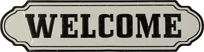 Image de Moritz Plaque en tôle 81 x 20 cm Home Welcome Bienvenue à la maison Décoration métal rétro Vintage Retro Proverbes drôle
