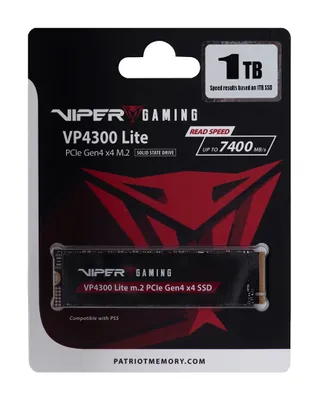 Immagine prodotto di Patriot Viper VP4300 Lite - SSD - 1TB - Gioco - interno - M.2 2280 - PCIe 4.0 x4 (NVMe) (VP4300L1TBM28H)