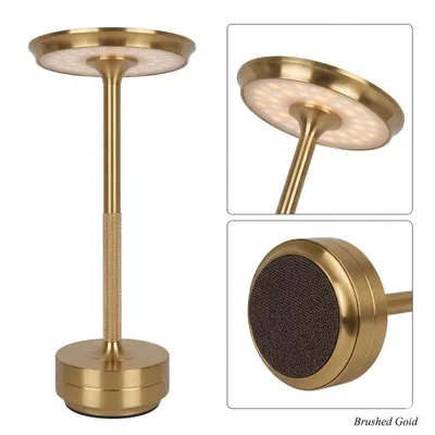 Image de Lampe de table sans fil de 28 cm avec batterie rechargeable, 3 modes de couleur, intensité réglable, rechargeable par USB, veilleuse 3000 mAh pour restaurant, chambre à coucher, fête, camping, bar