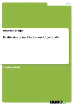 Produktbild von Krafttraining im Kindes- und Jugendalter
