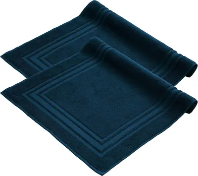 Produktbild von Komfortec Badvorleger Set 2 Teilig, Waschbar Duschmatte & Badteppich, 600 g/m² &100% Baumwolle, Saugfähig & Schnelltrocknend, 50 x 70 cm, Petrol