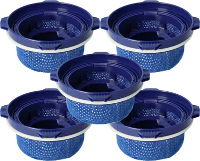 Produktbild von vhbw 5x Staubsaugerfilter kompatibel mit Samsung VS20 T7532T1GE, T7535T5, T7536T5, T7536T5EN, T7532T1EF Staubsauger - Abluftfilter Blau