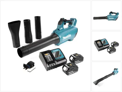 Obrázek produktu pro Akumulátorový foukač Makita DUB 184 RM 18 V bezkartáčový + 2x akumulátor 4,0 Ah + nabíječka.