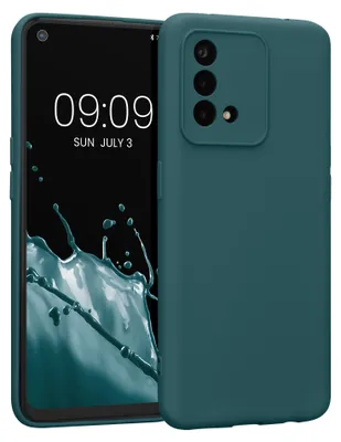 Produktbild von kwmobile Slim Case kompatibel mit Oppo A74 Hülle - Handyhülle aus Silikon in Petrol matt