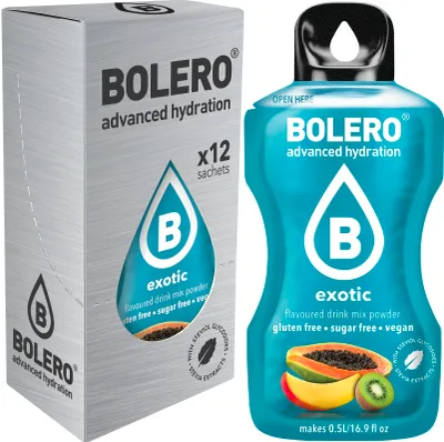 Produktbild von Bolero Sticks 12 x 3g Exotic Tropical Fruit Getränk Tropische Früchte zuckerfrei