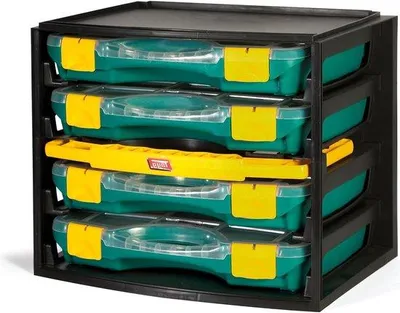 Imagen del producto de Caja organizadora para herramientas - sistema de almacenamiento apilable - dimensiones 335x250x275 mm
