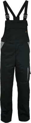 Produktbild von Carson Contrast CC726 | Contrast Bib Pants Latzhose / Bei 60 Grad waschbar - Farbe: Black/Grey - Größe: 102