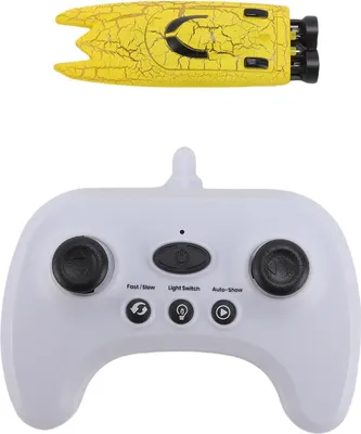 Obrázek produktu pro Mini člun na dálkové ovládání se světlem, 2,4 G, otáčení o 360°, dobíjecí, vodotěsný, RC závodní hračka do bazénu