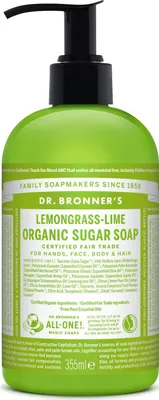 Image de Savons au sucre Dr Bronner's Lemongrass-Lime 355ml