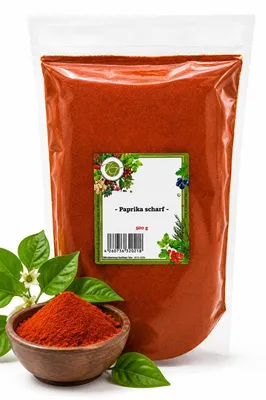 Produktbild von KT 500 g Paprika Pulver scharf Paprika fein gemahlen scharf - 1A Qualität