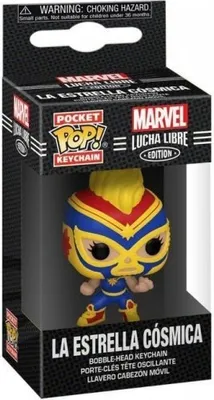 Zdjęcie produktu dla Brelok POP: Marvel Luchadores - Kapitan Marvel (brelok)