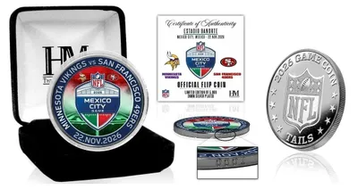 Produktbild von NFL Mexico Game 2026 Official Flip Coin (39mm) Münze, silber