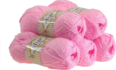 Produktbild von 5 x 100g Strickgarn ALIZE Baby Best uni Babywolle Wolle Antipilling 44 Farben