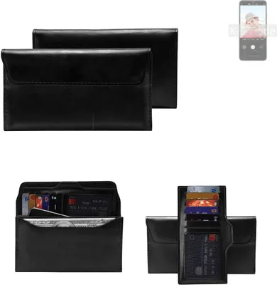 Produktbild von K-S-Trade Handy Hülle kompatibel mit Blackview A52 Schutz Hülle Tasche Schutz Case Handytasche Kunstleder schwarz, 1x